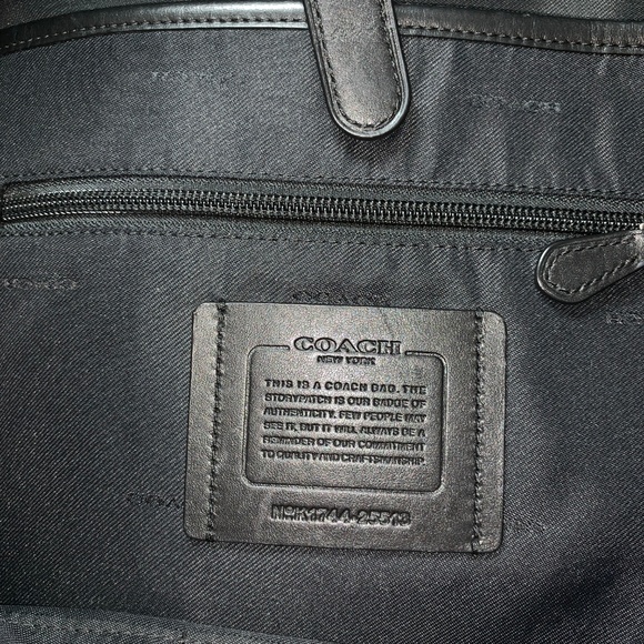 COACH Campus Backpack With Baseball Stitch. BLACK - Picture 5 of 8